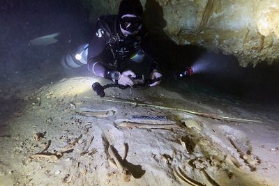 Mystery of prehistoric skeleton found deep in a flooded Mexican cave