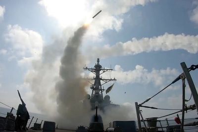 Video shows moment US launches strikes on Iran from aircraft carrier