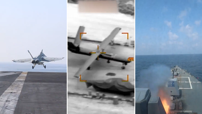 Watch: US releases video of warships and fighter jets striking targets in Iran