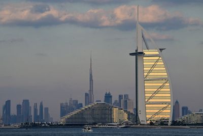 Iconic Dubai hotel Burj Al Arab on fire after being hit by shot-down Iranian drone