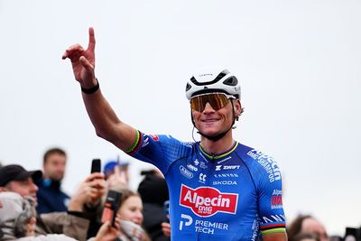 'I'm really happy with today' - Mathieu van der Poel wins men's Omloop Nieuwsblad with crushing acceleration on the Muur van Geraardsbergen