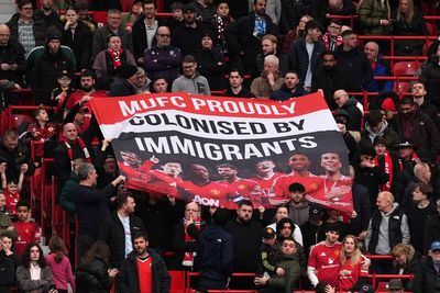 Man Utd fans display ‘MUFC proudly colonised by immigrants’ banner