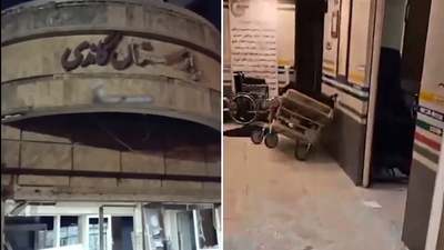 Watch: Chaos erupts at Tehran’s Gandhi Hospital after airstrike