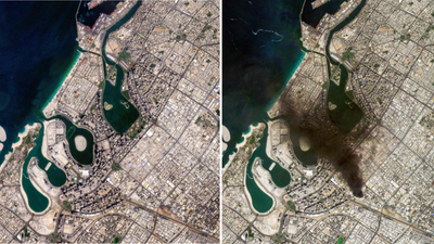 Satellite images show impact of Iran missile and drone attacks on Dubai