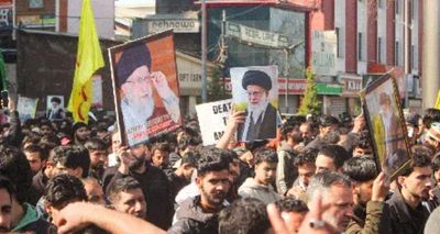 Tear Gas Fired as Protests Erupt in Kashmir Over Killing of Iran’s Supreme Leader