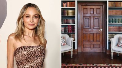 I'm Obsessed: Nicole Richie's Opulent Reading Room Makes Literature Look Like a Luxury Good – It's a Mélange of Marble, Gold, and Jacquard