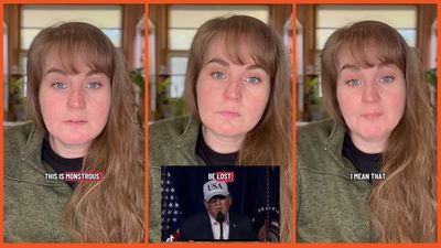 ‘I hate you twice as much’: Military wife unleashes anger in a speech targeting friends who Trump lovers