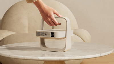 Our favorite budget projector maker has a smart new portable model that folds away into a simple 'ornament' when not in use