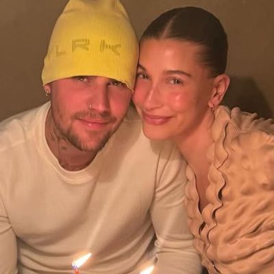 Hailey Bieber's 32nd Birthday Present to Justin Is Her Vintage Issey Miyake Matching Set