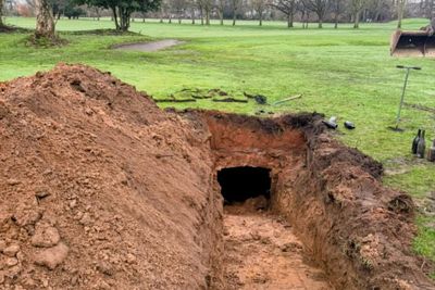 Abandoned wine cellar discovered after sinkhole opens up on Manchester golf course