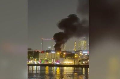 Thick smoke rises as fire breaks out near US consulate in Dubai after drone strike