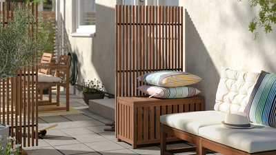 IKEA's 3-in-1 Privacy Screen Is a Small Garden Savior — With Storage That Becomes an Extra Seat, It Maximizes Space While Blocking Nosy Neighbors in Style