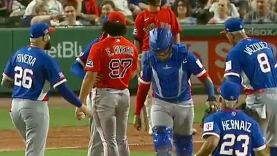Red Sox Pitcher Filling in for Puerto Rico Creates Strange Meeting on Mound
