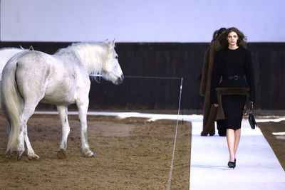 Stella McCartney sends horses down the runway for Paris Fashion Week show