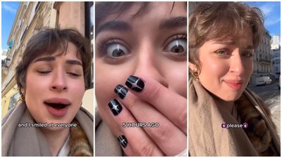 Woman walked across Paris smiling and trying to make friends for hours. Then she looked at her teeth: ‘I’m gonna cry’