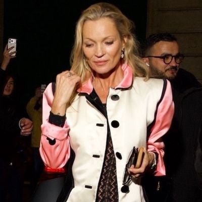 Kate Moss's Sheer After-Party Catsuit Looks So '80s Under an Archival Saint Laurent Jacket