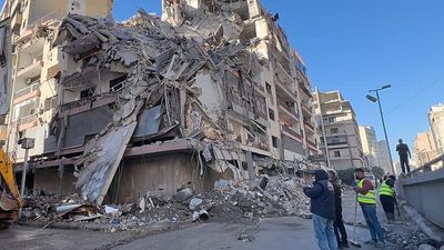 Aftermath following overnight Israeli strikes on south Beirut
