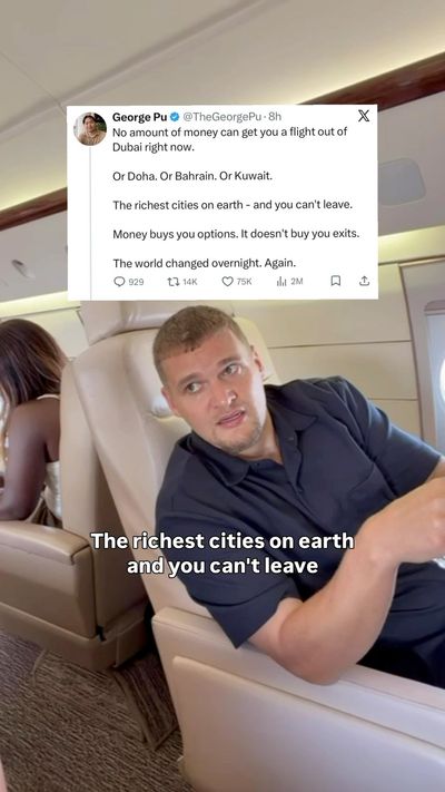 British influencer charters £100k private jet to flee Dubai amid Iran war