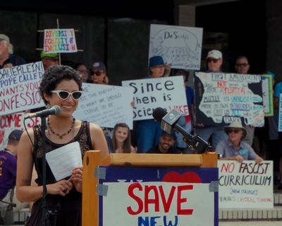 ‘Only Nazis ban books’: on the frontlines with students fighting Trump over higher education