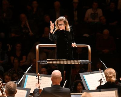 LSO/Hannigan review – intensely fluent soprano switches into full command as conductor