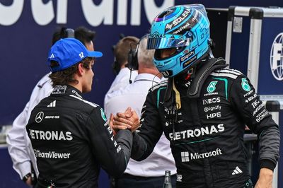 F1 Australian GP: Russell takes pole from Antonelli as Verstappen crashes out