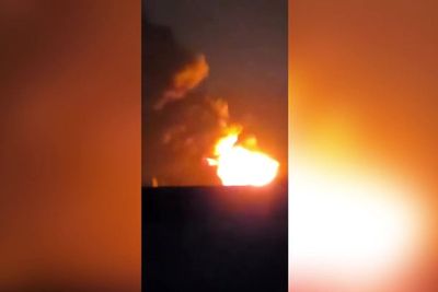 Fires light Tehran skyline after strikes hit Iran Mehrabad Airport