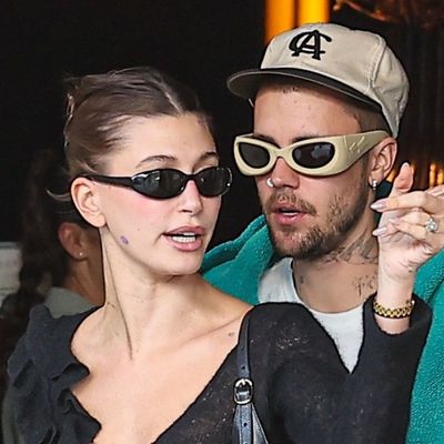 Hailey Bieber Accessorizes Her Sheer Outfit With a $2,450 Gucci Bag and The Row Mules