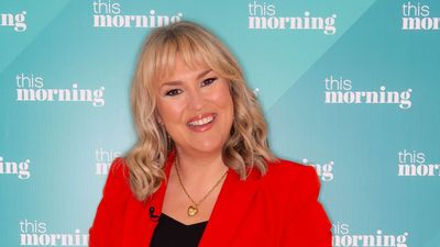 Sara Davies gives a masterclass in smart casual dressing thanks to her sporty side-striped trousers and bold blazer combo