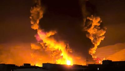 Tehran Oil Depots on Fire After Israel Launches First Strike on Iran's Energy Sector