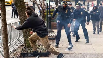 Improvised explosive device thrown at anti-Islam protest outside mayor Mamdani’s mansion in New York City