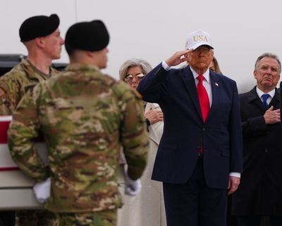 Fox News uses old clip of Trump after he wore hat while saluting slain US soldiers