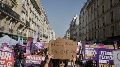 Demonstrations mark International Women’s Day in Paris and Madrid