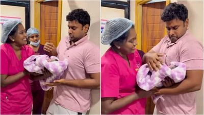 Watch: First-Time Dad Freezes With Fear Before Holding His Newborn - The Internet Is Emotional