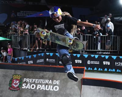 Sky Brown wins second skateboarding world title at rain-hit event in Brazil