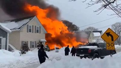 Taunton house explosion: Bodycam video shows police hunting hydrants as fire leaves mother, daughter critically burned