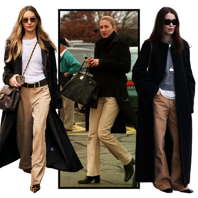 It Girls Are Replacing Their Blue Jeans With Carolyn Bessette-Kennedy-Approved Khaki Pants