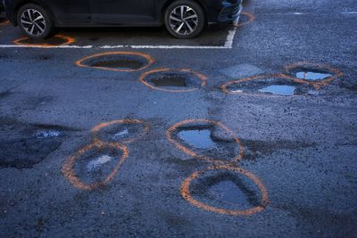 Wet start to year causes surge in drivers hitting potholes hidden by puddles