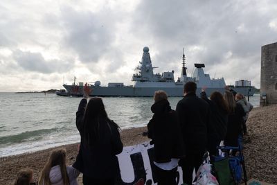 Tearful relatives of HMS Dragon crew speak of ‘scary and emotional’ farewell
