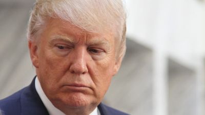 Donald Trump’s attempt to explain the school bombing took such a strange turn that a reporter had to stop him mid-sentence