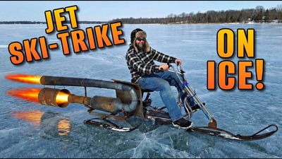 Michigan Maniac Makes Mad Pulsejet Ski Trike, Goes For An Icy Test Run