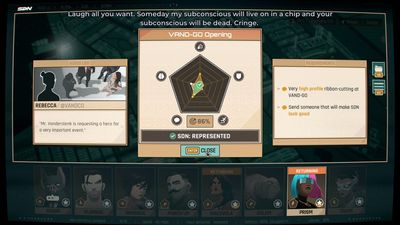 Just like XCOM, superhero comedy Dispatch cheats random percentages of success in the player's favor: 'anything that had over a 76% success chance would automatically succeed'