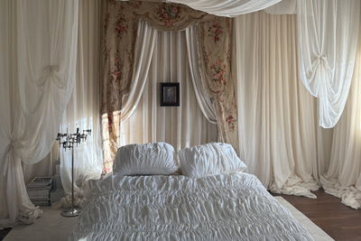 "There's Something Deeply Emotional About Fabric" — Textile Designer Mia Sylvia on How a Theatrical Drape Transforms the Atmosphere of a Room