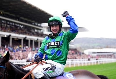 Cheltenham jockeys in heated row on live TV