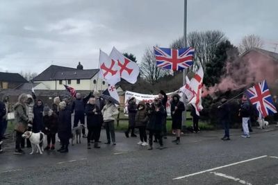 Former home of Coronation Street icon Julie Goodyear targeted by anti-migrant protestors