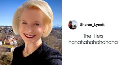 Ambassador, 60, Mocked Over Filtered Selfies That Contrast Sharply With Husband’s Appearance