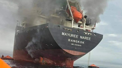 Cargo ship-bound for Kandla port catches fire after Iran attack, 20 rescued, 3 missing