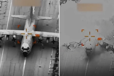Declassified footage shows moment US bombs Iranian warplanes