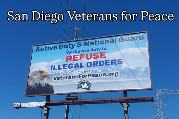 Controversial billboard outside naval base reminds military servicemembers of their duty