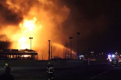 Huge blaze at Bahrain’s Muharraq fuel facility caught on camera following Iran attacks