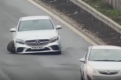 ‘I didn’t do dangerous driving’, man who drove Mercedes with three wheels down M1 tells police